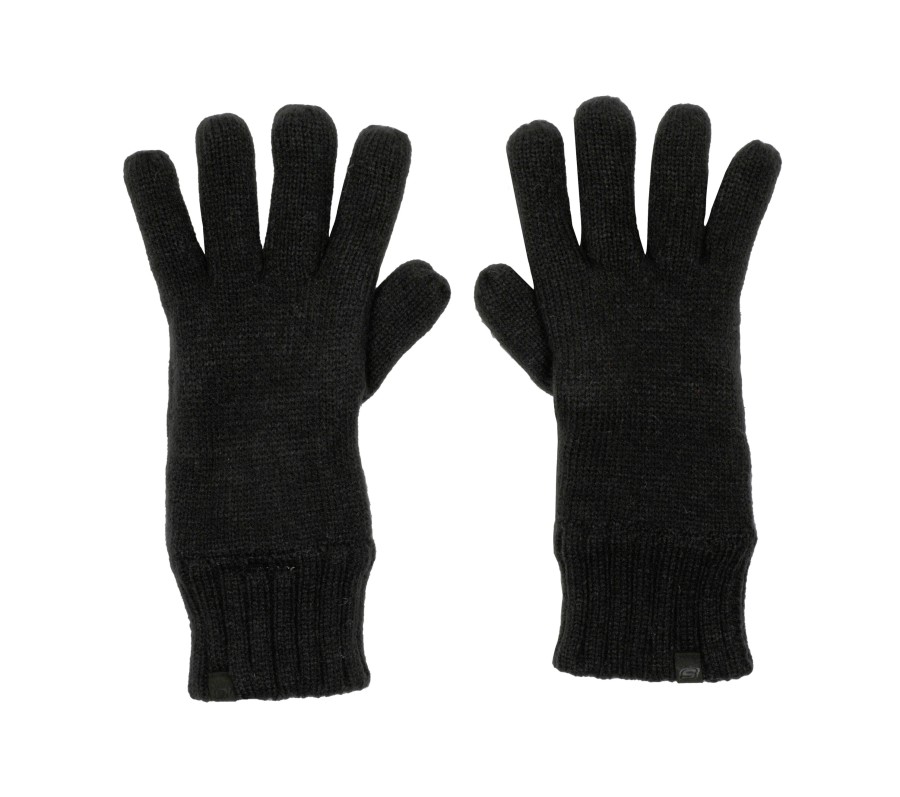 SKECHERS Contrast Knit Gloves - 1 Pair Black Accessories