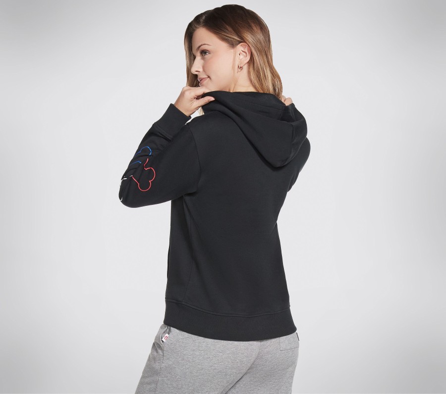 SKECHERS Bobs Apparel Bone Hoodie Black Tops