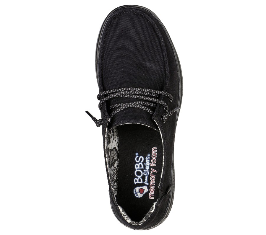 SKECHERS Bobs Skipper - Tide Pool Black Boat Shoes