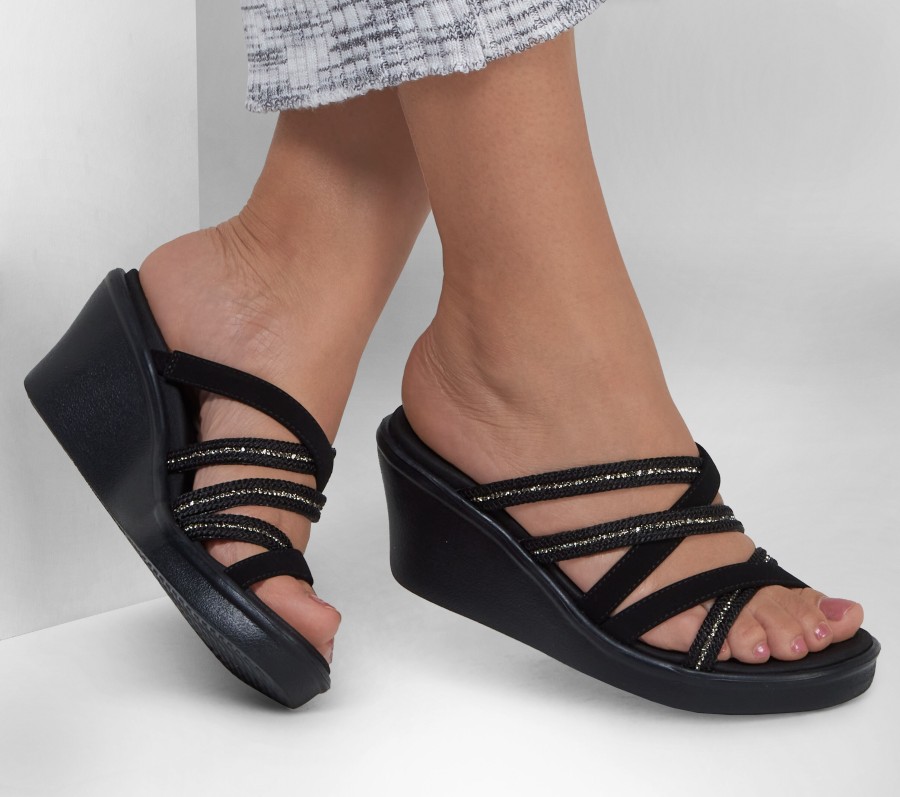 SKECHERS Rumble On - Classy Way Black Sandals