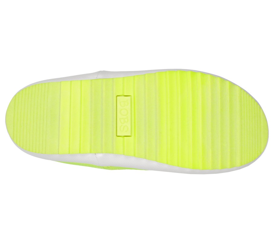 SKECHERS Bobs Drift - Neon Puffs Neon Yellow Slip-Ons