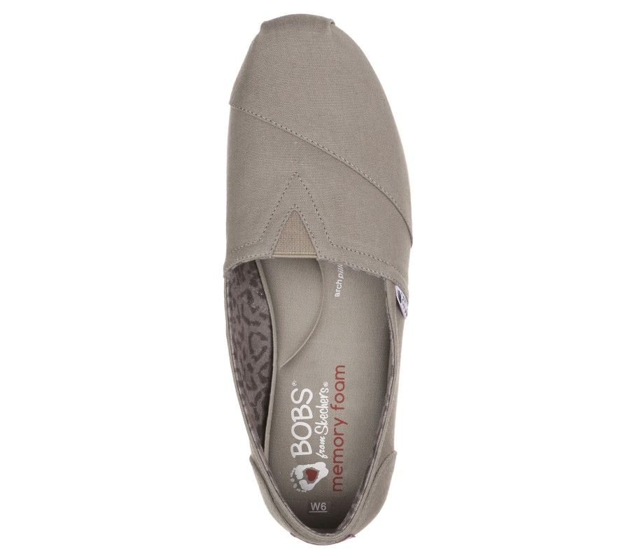 SKECHERS Bobs Plush - Peace And Love Taupe Slip-Ons