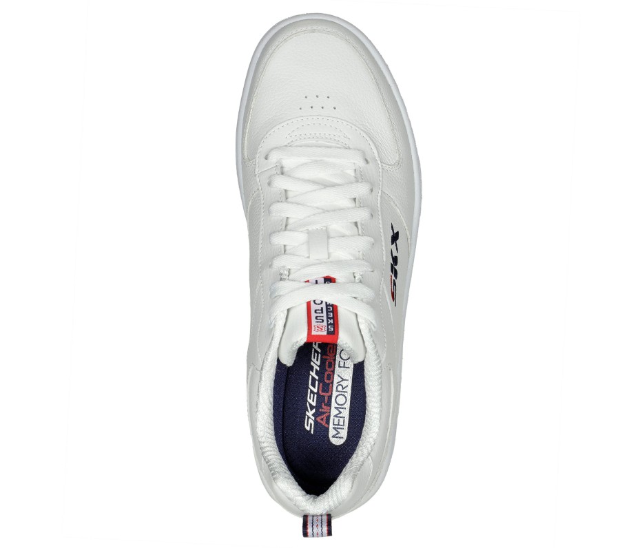 SKECHERS Sport Court 92 White / Navy Casual Sneakers