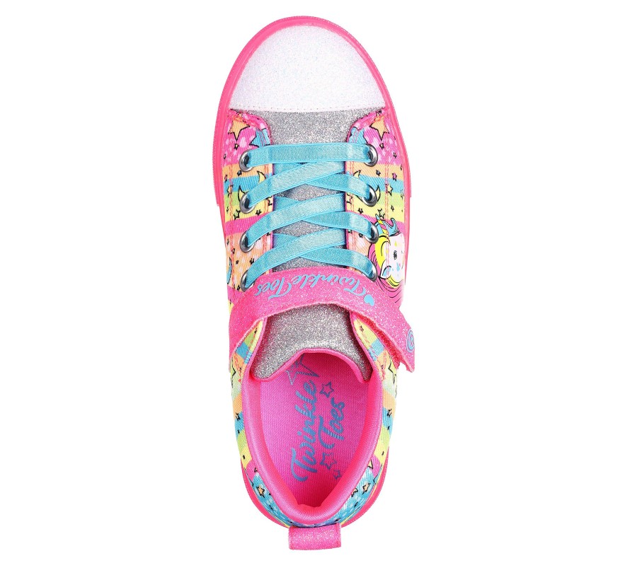 SKECHERS Twinkle Toes: Twinkle Sparks Ice - Unicorn Burst Hot Pink / Multi Light-Up