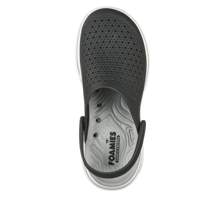 SKECHERS Foamies: Gowalk 5 - Astonished Black / Gray Slip-Ons