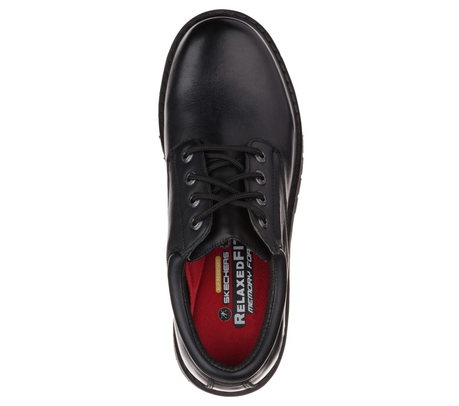 SKECHERS Work Relaxed Fit: Cottonwood - Elks Sr Black Work & Safety