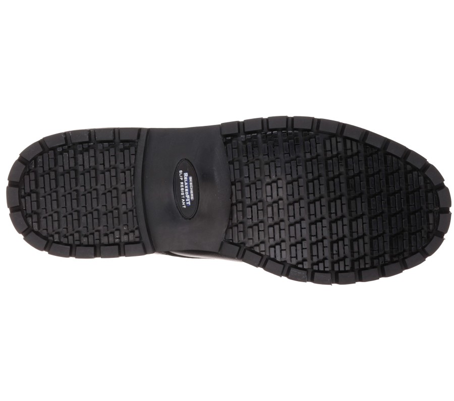 SKECHERS Work Relaxed Fit: Cottonwood - Elks Sr Black Work & Safety