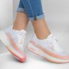 SKECHERS Go Walk Speed Walker White / Pink Lace Up