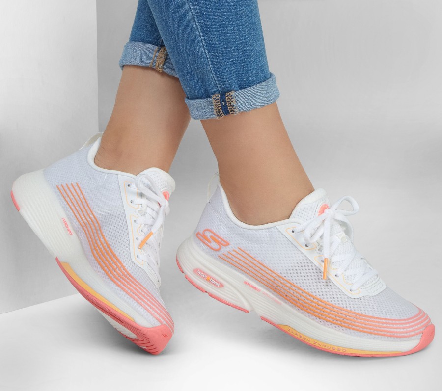 SKECHERS Go Walk Speed Walker White / Pink Lace Up