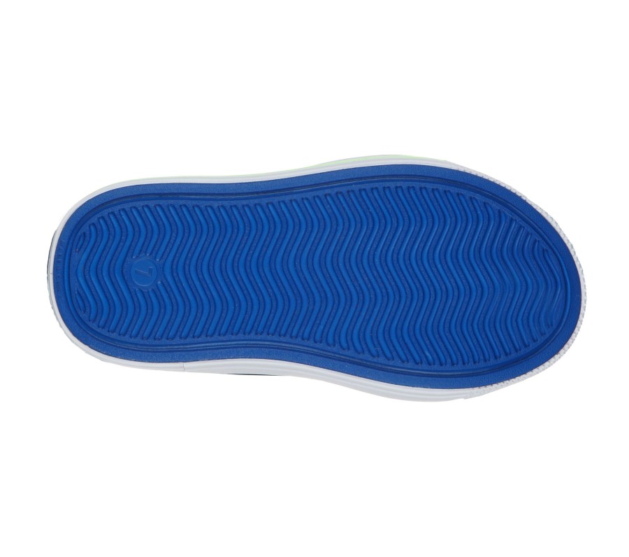 SKECHERS Foamies: Guzman Steps - Aqua Surge Blue / Lime Slip-Ons