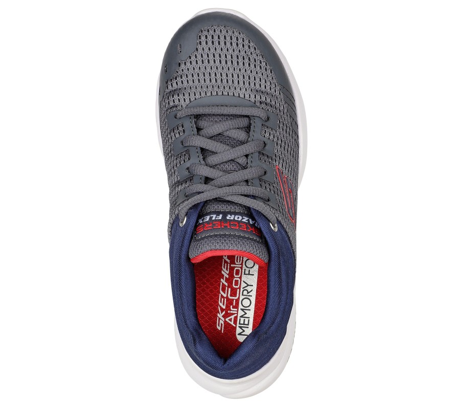 SKECHERS Razor Flex - Skorvo Charcoal / Navy Lace Up