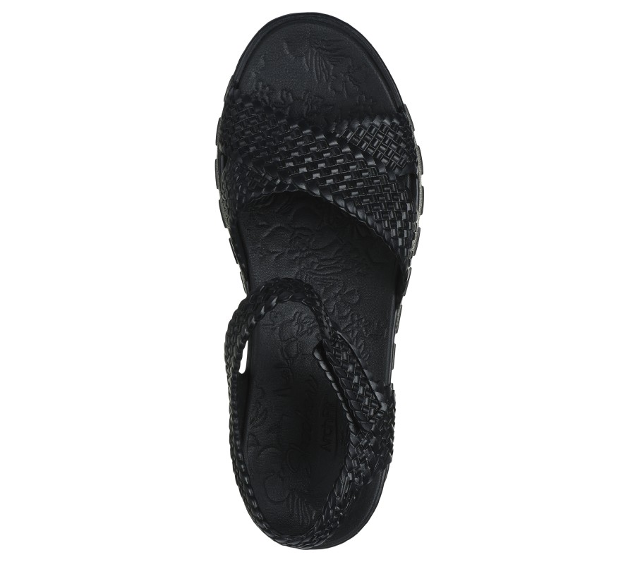 SKECHERS Foamies: Arch Fit Footsteps - Life Strides Black Sandals