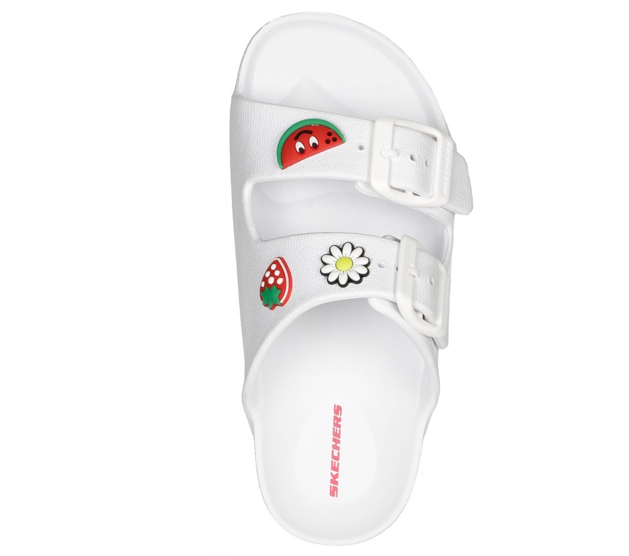 SKECHERS Foamies: Cali Blast - Fruity Fun White Sandals