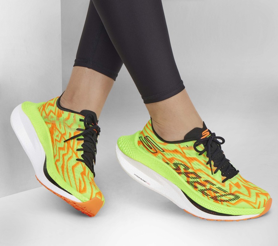 SKECHERS Go Run Speed Beast Green / Orange Lace Up