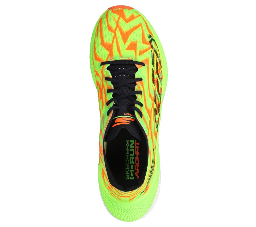 SKECHERS Go Run Speed Beast Green / Orange Lace Up