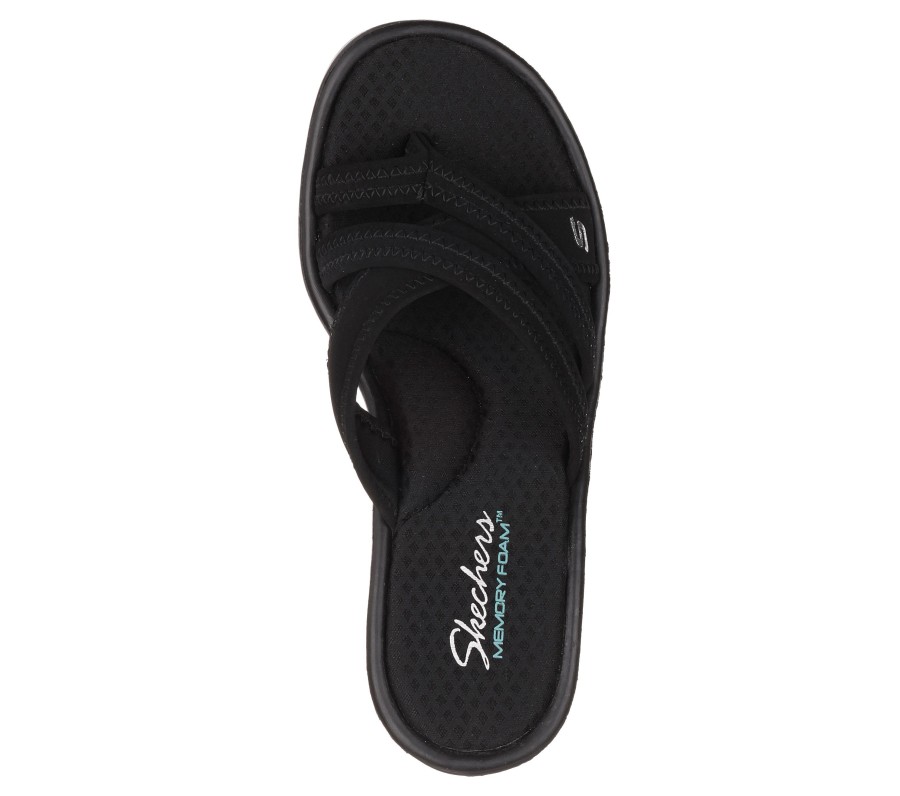 SKECHERS Rumblers - Young At Heart Black Wedges