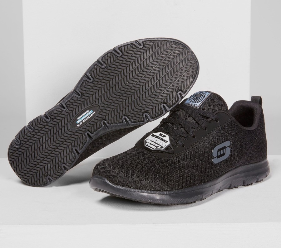 SKECHERS Work Relaxed Fit: Ghenter - Bronaugh Sr Black Work & Safety