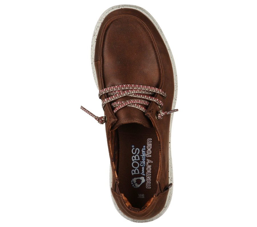 SKECHERS Bobs Skipper - Sandbar Social Brown Boat Shoes