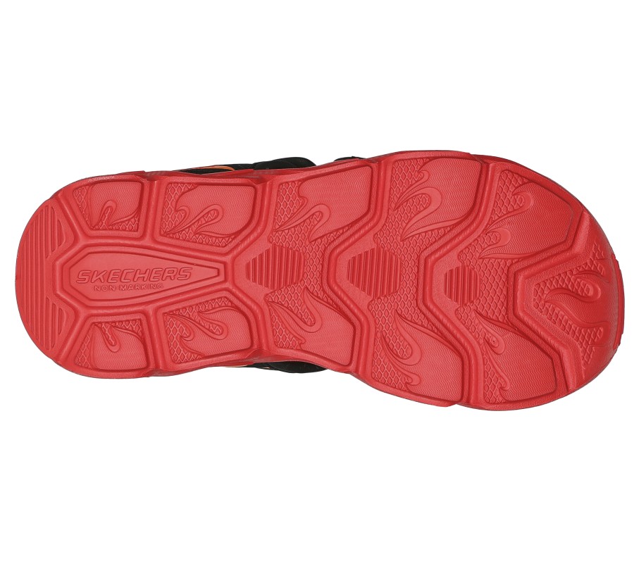 SKECHERS S-Lights: Thermo-Flash - Heat Tide Black / Red Sandals