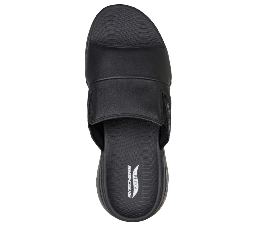 SKECHERS Go Walk Arch Fit - Ultra Span Black Sandals