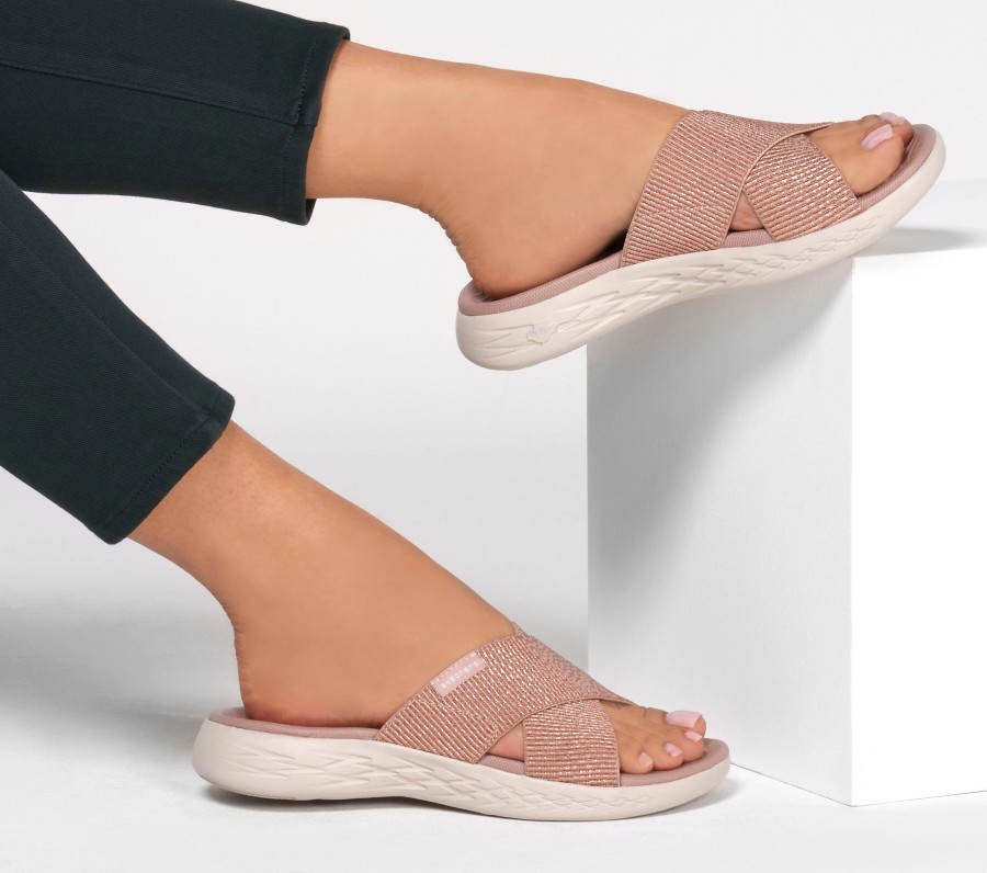 SKECHERS Skechers On-The-Go 600 - Glistening Rosegold Sandals