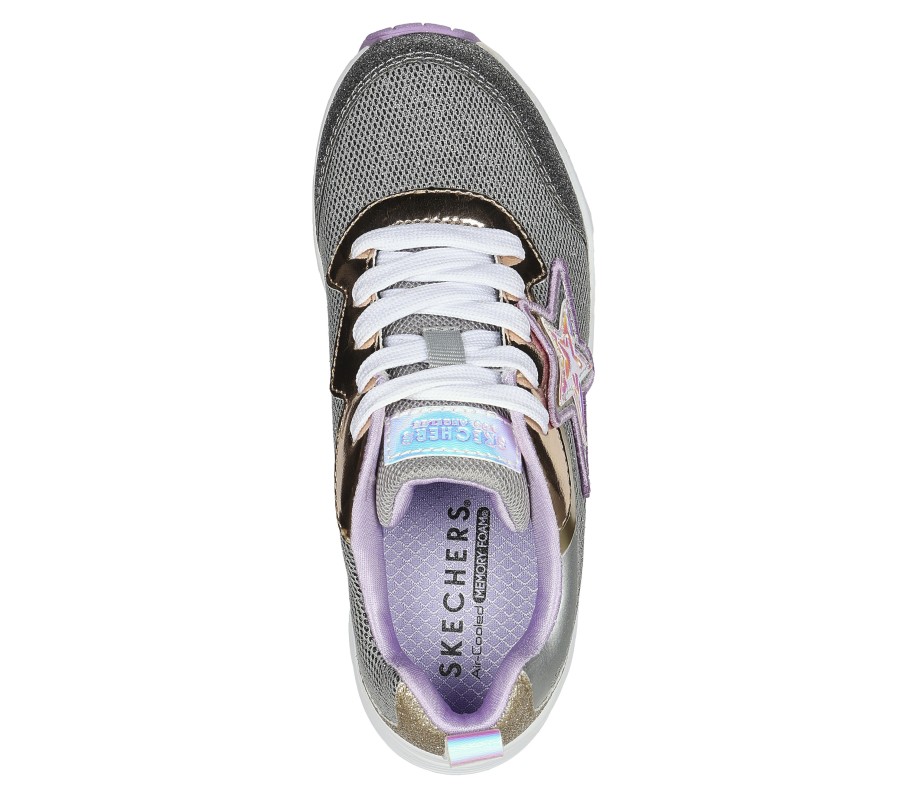 SKECHERS Uno - Starry Vibe Gunmetal Lace Up