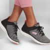 SKECHERS Flex Appeal 4.0 Black / Pink Lace Up