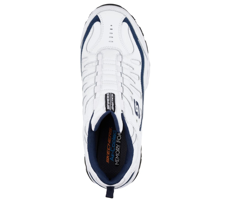 SKECHERS After Burn M. Fit - Falken White / Navy Slip-Ons