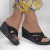 SKECHERS Rumble On - Heat Maze Black Wedges