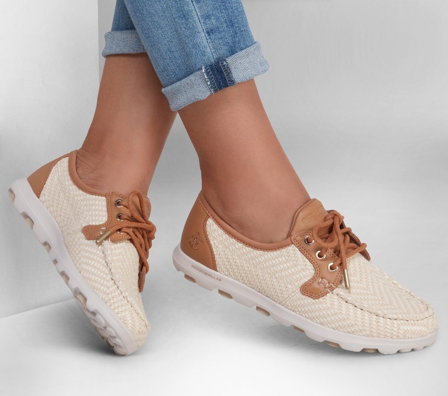 SKECHERS On-The-Go 2.0 - Raffia Palms Natural Boat Shoes