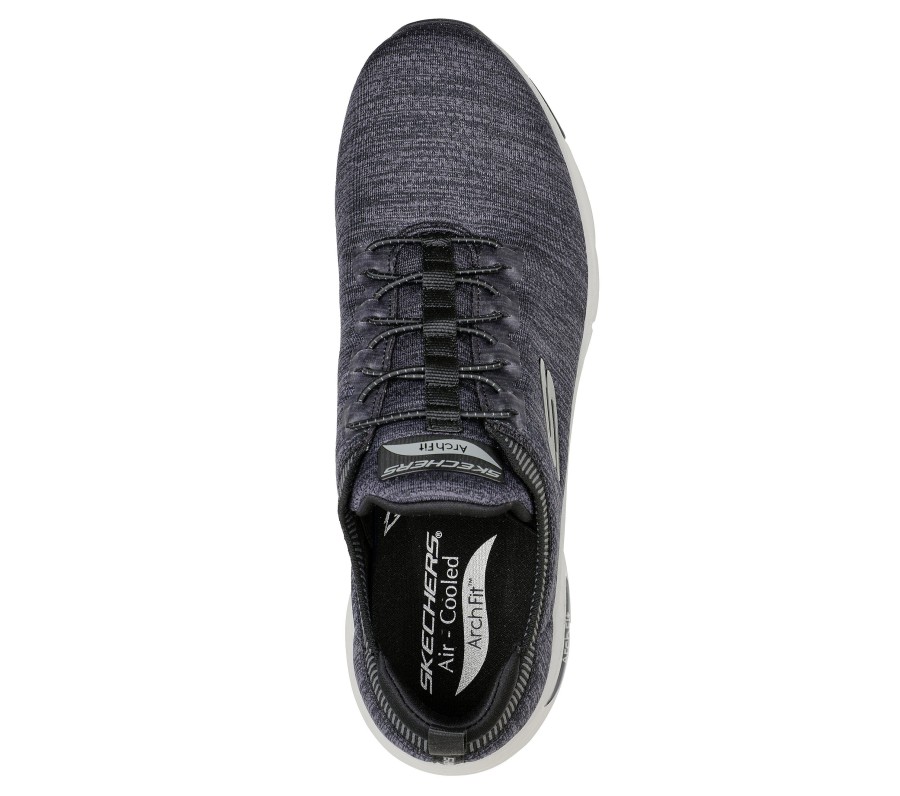 SKECHERS Arch Fit - Waveport Black / Gray Slip-Ons