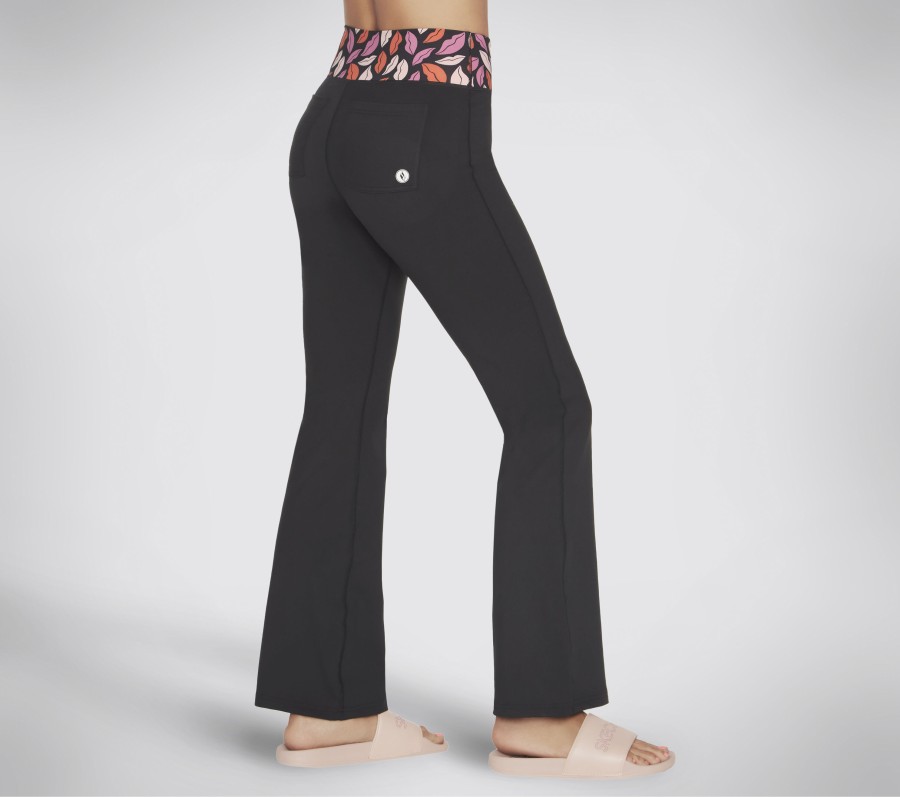 SKECHERS Dvf: Go Sculpt Flare Pant Black / Hot Pink Bottoms