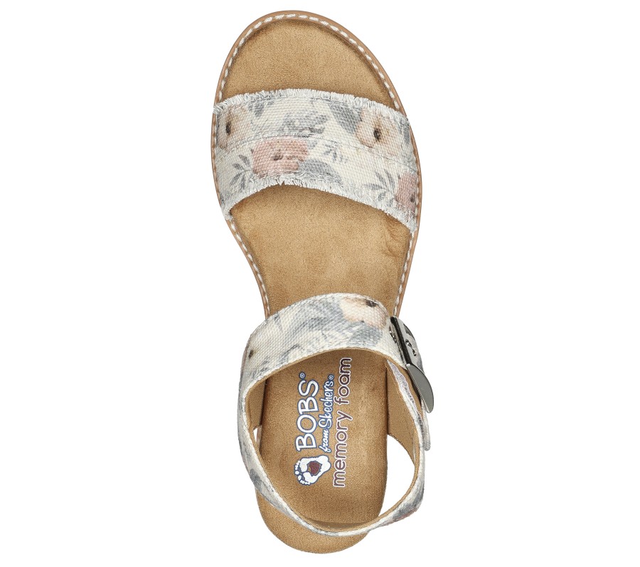 SKECHERS Bobs Desert Kiss - Sweet Hibiscus White / Multi Sandals