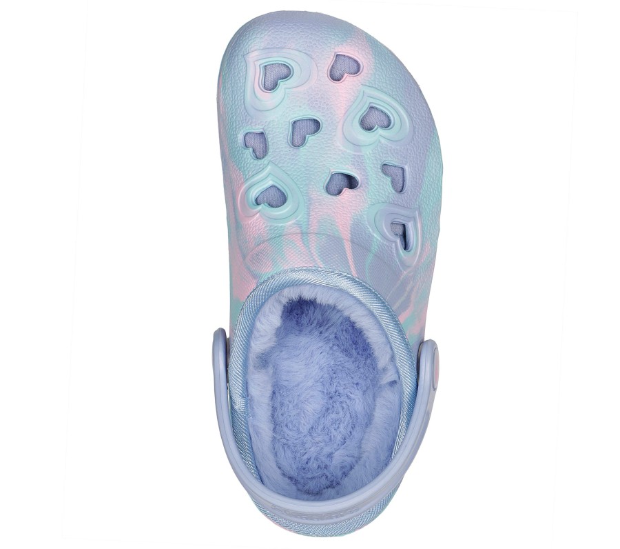 SKECHERS Foamies: Sweetheart - Super Snuggly Blue / Multi Slip-Ons