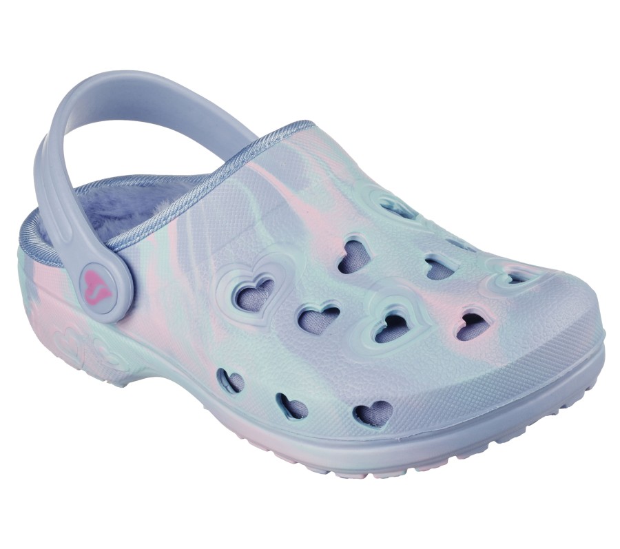 SKECHERS Foamies: Sweetheart - Super Snuggly Blue / Multi Slip-Ons