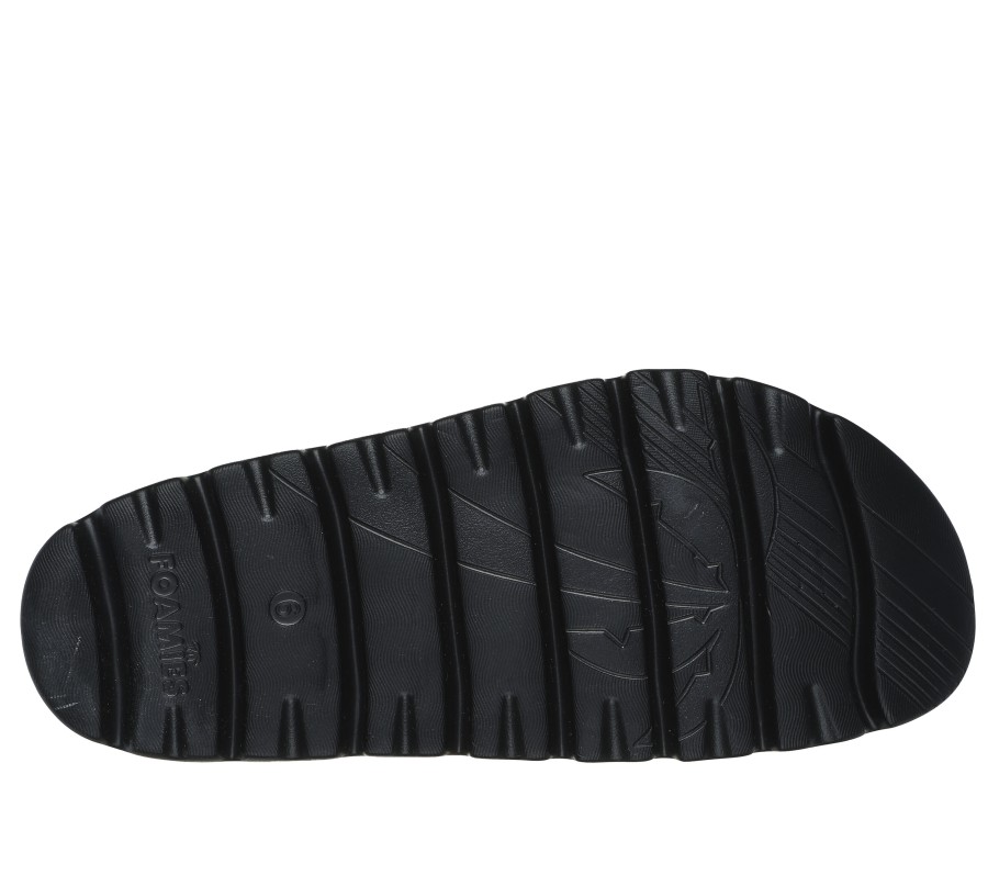 SKECHERS Foamies: Top-Level Black Sandals