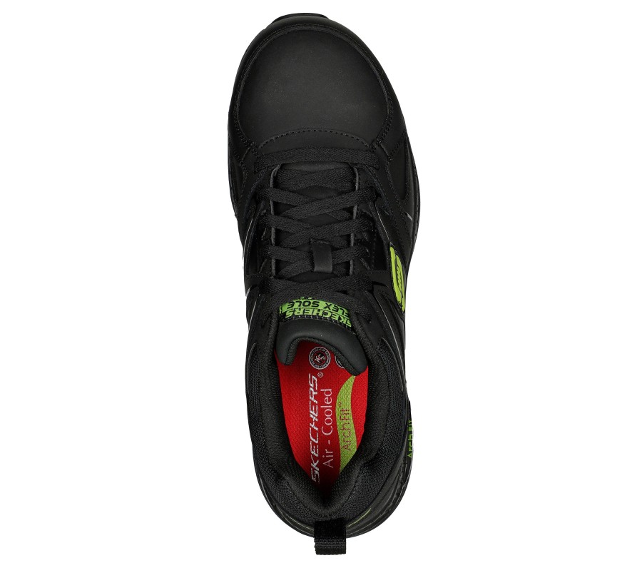 SKECHERS Work: Arch Fit Sr - Sellian Black / Lime Work & Safety