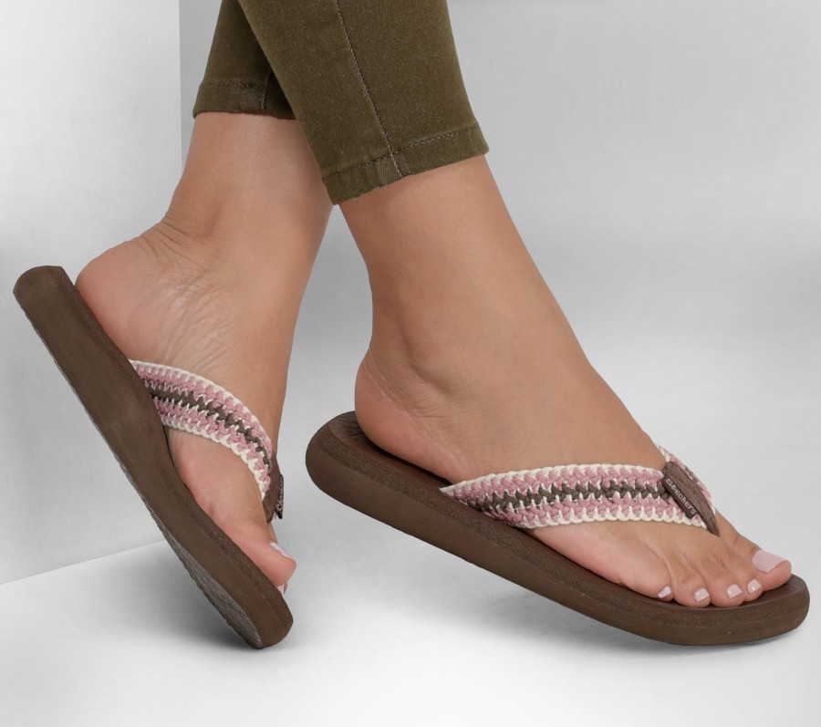 SKECHERS Relaxed Fit: Asana - Bloom Crush Brown / Multi Sandals