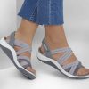 SKECHERS Reggae Cup - Smitten By You Gray / White Sandals