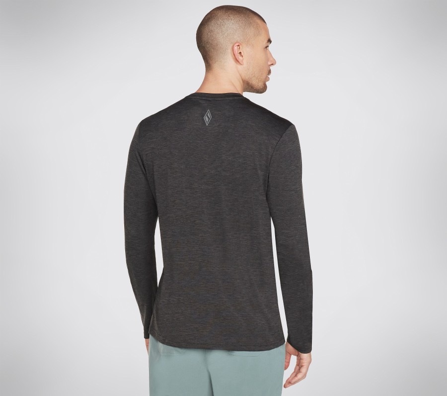 SKECHERS On The Road Long Sleeve Black / Charcoal Tops