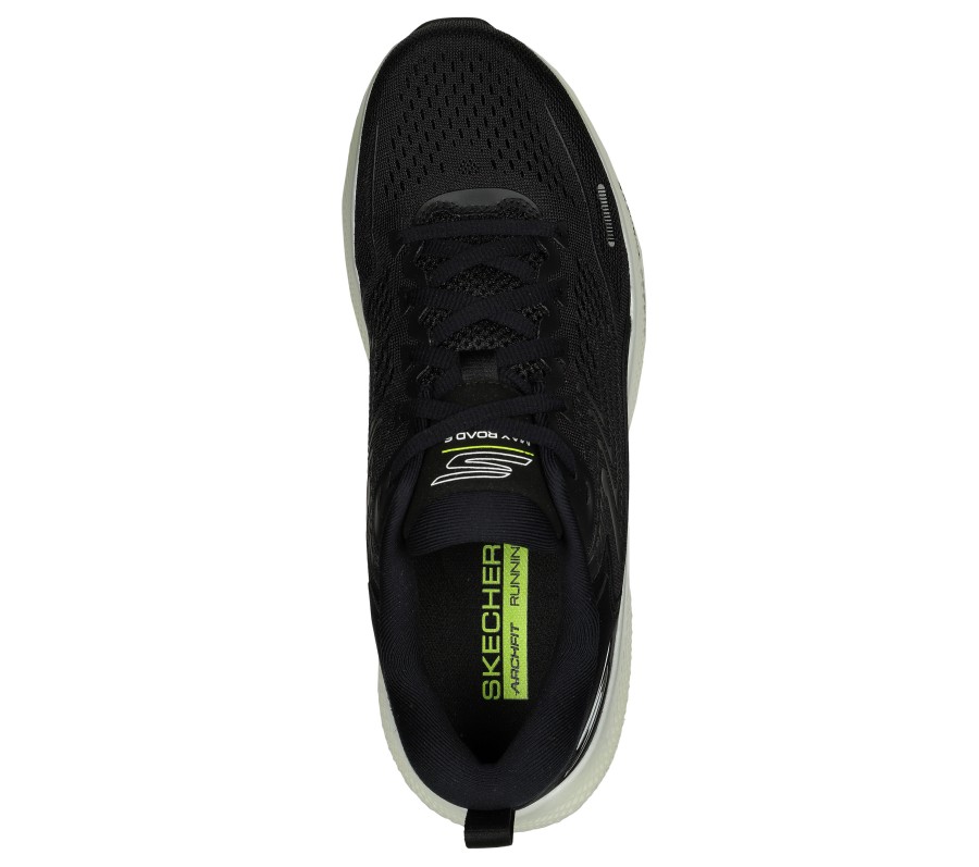 SKECHERS Go Run Maxroad 6 Black / Lime Athletic Sneakers