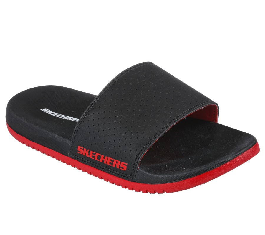 SKECHERS Gambix X Black / Red Slip-Ons