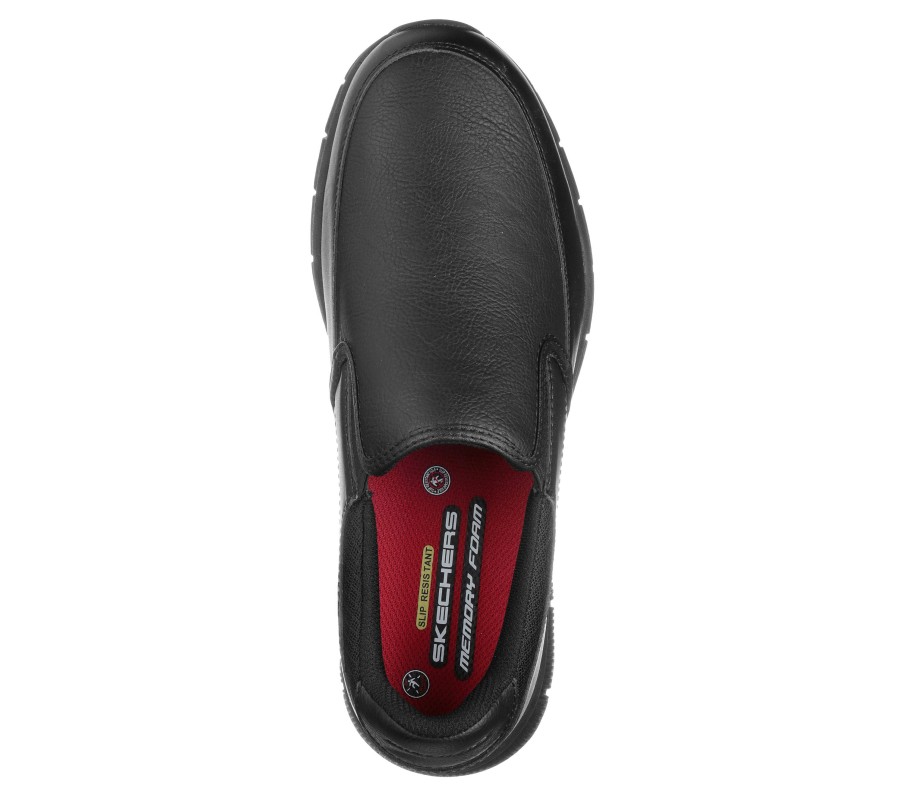 SKECHERS Work Relaxed Fit: Nampa - Groton Sr Black Work & Safety