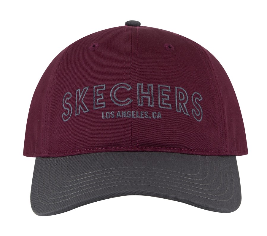 SKECHERS Prestige Baseball Hat Dark Red Accessories