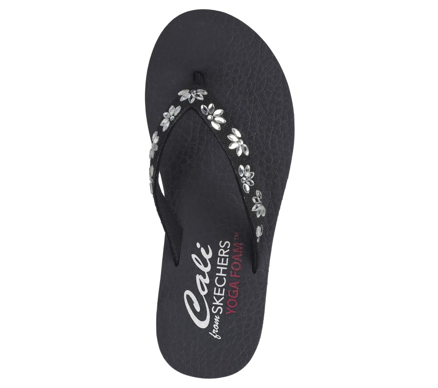 SKECHERS Meditation - Love Letter Black Sandals