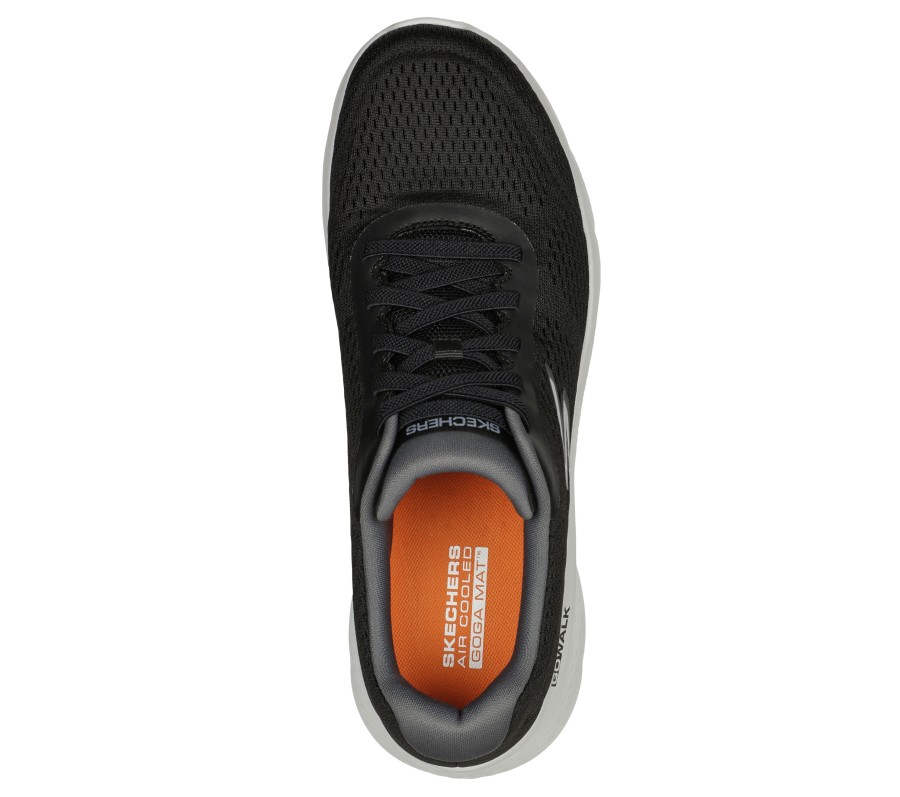 SKECHERS Go Walk Flex - Remark Black / Gray Slip-Ons