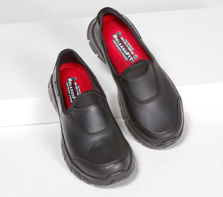 SKECHERS Work: Relaxed Fit - Sure Track Black Work & Safety