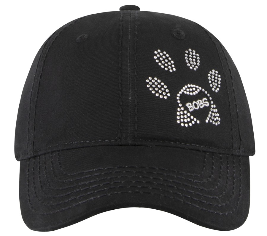 SKECHERS Bobs Rhinestone Paw Hat Black Accessories