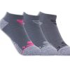 SKECHERS 3 Pack No Show Microfiber Socks Gray Accessories