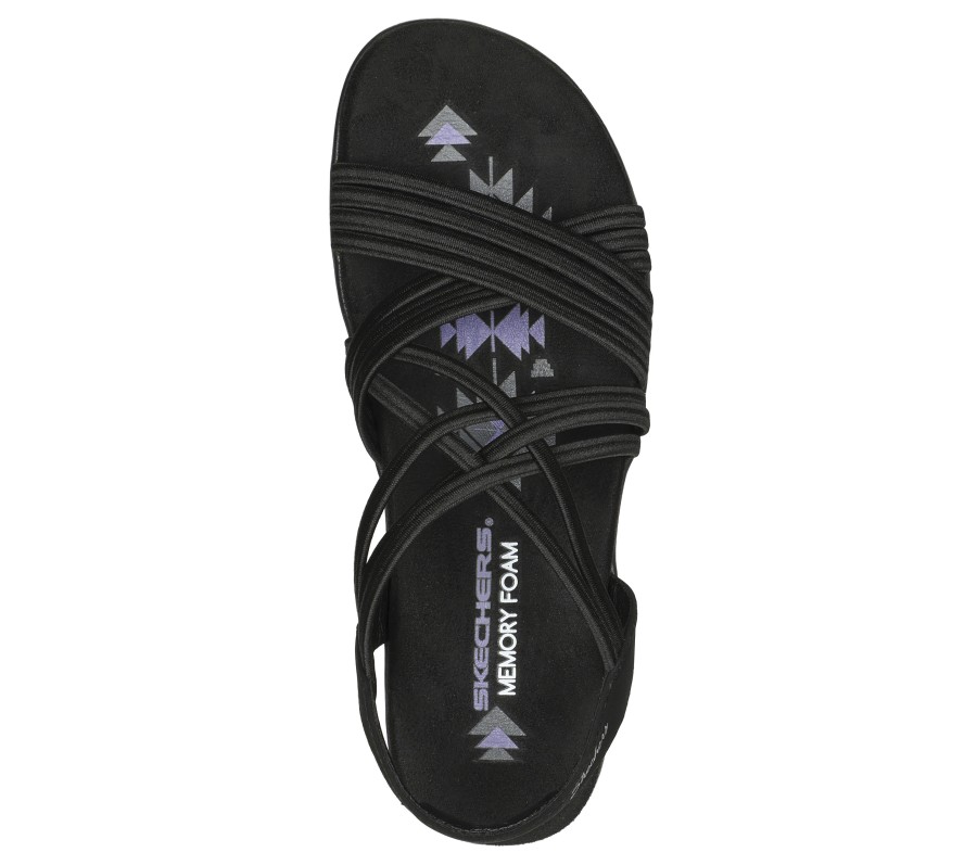 SKECHERS Reggae Slim - Sunnyside Black Sandals